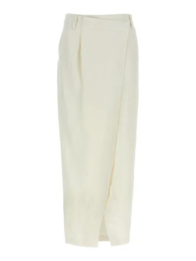 BRUNELLO CUCINELLI FALDA SEMILARGA - BLANCO