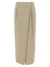 Brunello Cucinelli Wrap Skirt With Back Pockets And Belt Loops