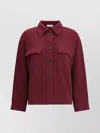 Brunello Cucinelli Wraparound Wool Cashmere Cardigan With Patch Pockets In Brown