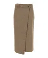 Brunello Cucinelli Wrapped Skirts Beige In Brown