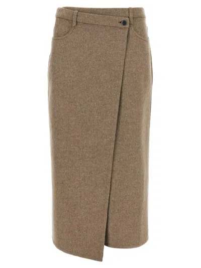 BRUNELLO CUCINELLI WRAPPED SKIRT