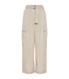 BRUNELLO CUCINELLI WRINKLED CARGO TROUSERS