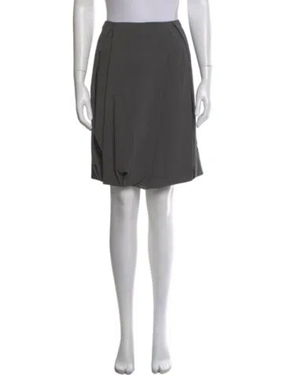 Pre-owned Brunello Cucinelli X Gunex Virgin Wool Mini Skirt In Gray