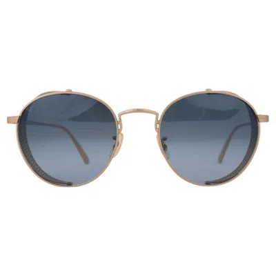 Pre-owned Brunello Cucinelli X Oliver Peoples Gold Metal & Blue Cesarino Sunglasses Ov1323