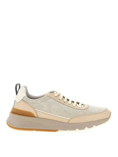 Brunello Cucinelli Runners Sneakers In Neutral