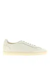 Brunello Cucinelli Men Deer Leather Sneakers With Grain In White