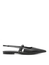 Brunello Cucinelli Slingback Ballet Flats With Precious Strap In Black