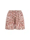 Brunello Cucinelli Zebra Patterned Shorts In Brown