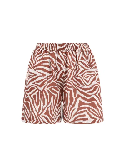 Brunello Cucinelli Zebra Patterned Shorts