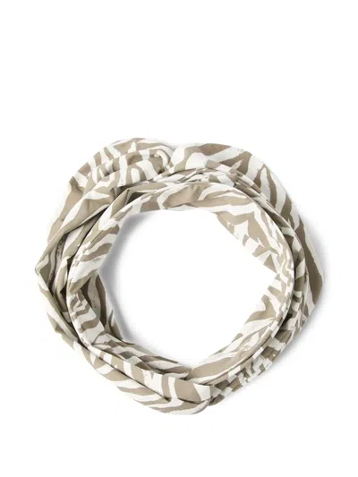 Brunello Cucinelli Zebra-print Hair Band In Khaki