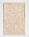 Brunello Cucinelli Zebra-print Linen Scarf In C0094 White And Beige