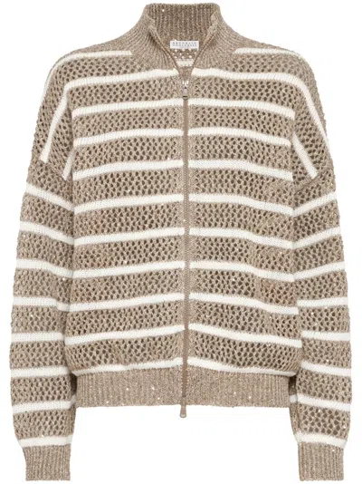 BRUNELLO CUCINELLI ZIP CARDIGAN