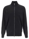 Brunello Cucinelli Silk Cashmere Cardigan Sweaters And Cardigans Black In Gray