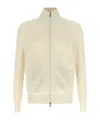 Brunello Cucinelli Zip Cardigan Sweaters And Cardigans White In Neutral
