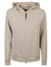 Brunello Cucinelli Cotton Zip-up Hoodie In Quarzo