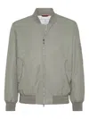Brunello Cucinelli Zip-fastening Bomber Jacket In Gray