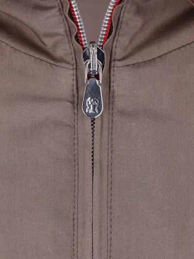 Brunello Cucinelli Zip-fastening Jacket In Brown