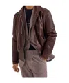 Brunello Cucinelli Zip-fastening Leather Jacket In Burgundy