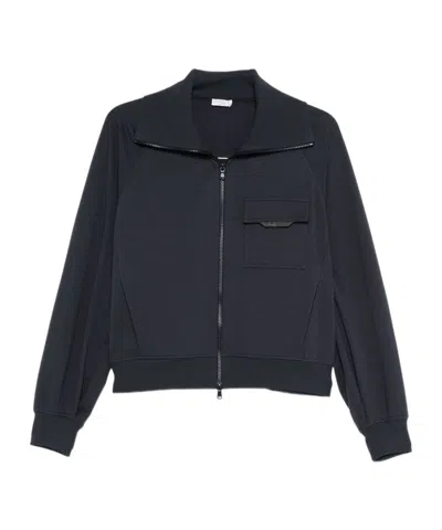 BRUNELLO CUCINELLI ZIP-FASTENING PATCH-POCKET TOP
