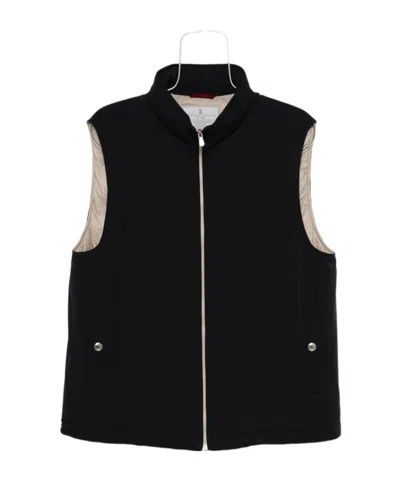 BRUNELLO CUCINELLI ZIP-FASTENING SLEEVELESS VEST