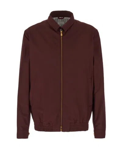 Brunello Cucinelli Zip-fastening Windbreaker Jacket In Brown