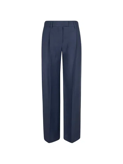 Brunello Cucinelli Zip-fly Trousers In Blue