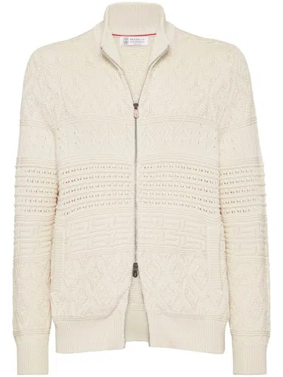 BRUNELLO CUCINELLI ZIP-FRONT CARDIGAN