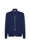Brunello Cucinelli Zip-front Cardigan In Blue