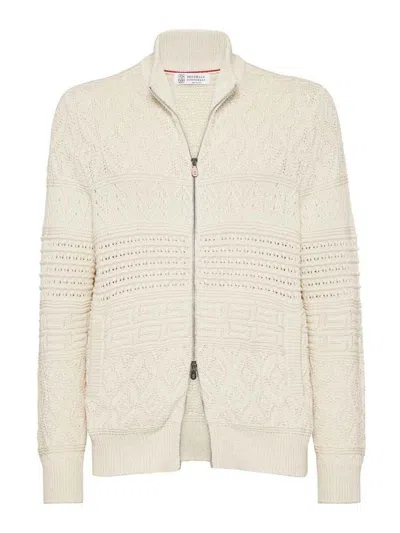 BRUNELLO CUCINELLI ZIP-FRONT CARDIGAN