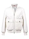 Brunello Cucinelli Zip-front Flap-pocket Jacket In White