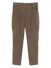 Brunello Cucinelli Pants With Zip At The Bottom In Brown