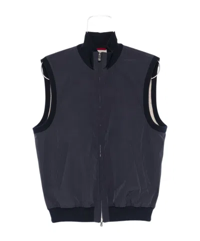 Brunello Cucinelli Padded Sleeveless Vest In Blue