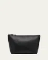Brunello Cucinelli Zip Lamb Leather Makeup Bag In Black