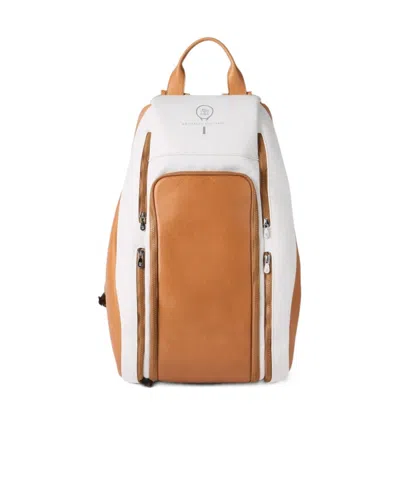 Brunello Cucinelli Zip Leather Backpack In Brown