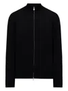 Brunello Cucinelli Zip-neck Cashmere Cardigan In Black