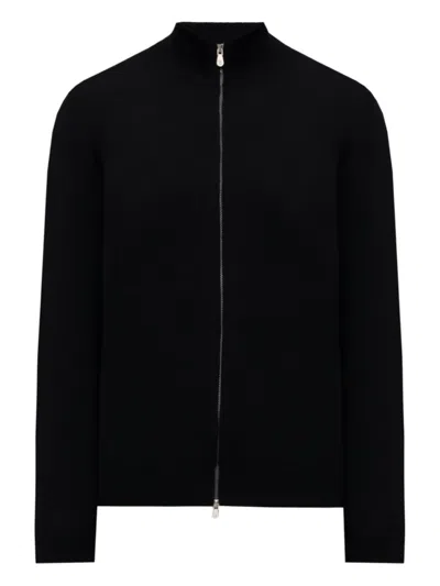 Brunello Cucinelli Zip-neck Cashmere Cardigan In Black