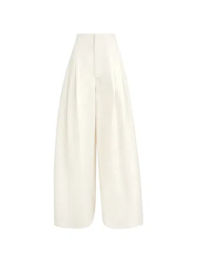 Brunello Cucinelli Zip Palazzo Pants In White