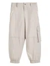 Brunello Cucinelli Lurex-detail Cotton-linen Trousers In Neutral