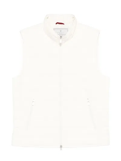 Brunello Cucinelli Zip-pocket Gilet In Neutral