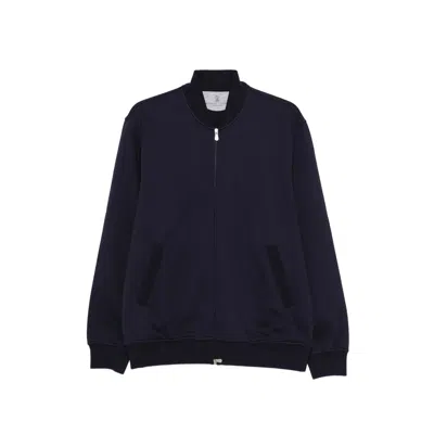 Brunello Cucinelli Zip Pockets Knitwear In Blue