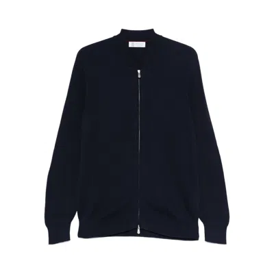 Brunello Cucinelli Zip Ribbed Sweater In Black