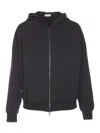 Brunello Cucinelli Hooded Zip Sweatshirt Kangaroo Pocket In Azul