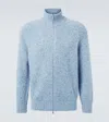 Brunello Cucinelli Men's Cashmere Zip Cardigan In Blue