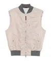 Brunello Cucinelli Zip-up Gilet In Neutral