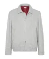 Brunello Cucinelli Wool-silk-cashmere Bomber Jacket In Gray