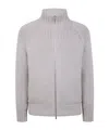 Brunello Cucinelli Cashmere Padded Outwear Jacket Clothing In Silver