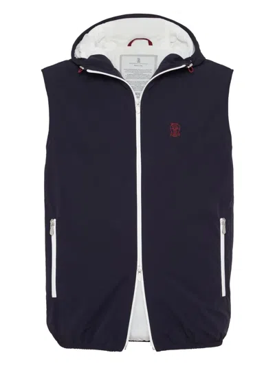 BRUNELLO CUCINELLI ZIP-UP HOODED GILET