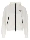 Brunello Cucinelli White Sweatshirt With Fixed Hood And Logo Patch On The Front In White
