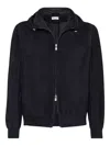 Brunello Cucinelli Sweatshirt With Hood And Zipper
