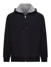Brunello Cucinelli Zip-up Hoodie In Black